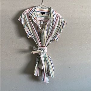 J.Crew striped button down top